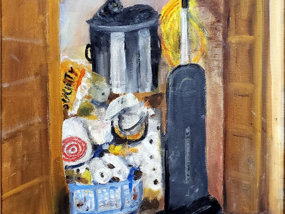 Cat On The Gumbo Pot (4663 visits) View of my hall closet in Minnesota.
Related Art Cat On The Gumbo Pot