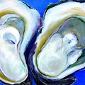 Oysters O'Keeffe (SOLD) (4431 visits) A tribute to Georgia in her style. Not many of these in New Mexico. Oysters O'Keeffe (SOLD)