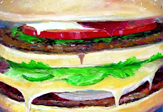 The Five Basic Food Groups (SOLD) (5050 visits) It has all of the groups, the only problem is that the FDA's food pyramid is upside down. This paint... The Five Basic Food Groups (SOLD)