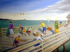 Crabbing on a Pier -- Crabbing on a Pier.  A typical family activity hereabouts.
<a href=https://www.artbyviosca.com/piwigo/index/tags/433-crabbing_on_a_pier><u>Related Art</u></a>