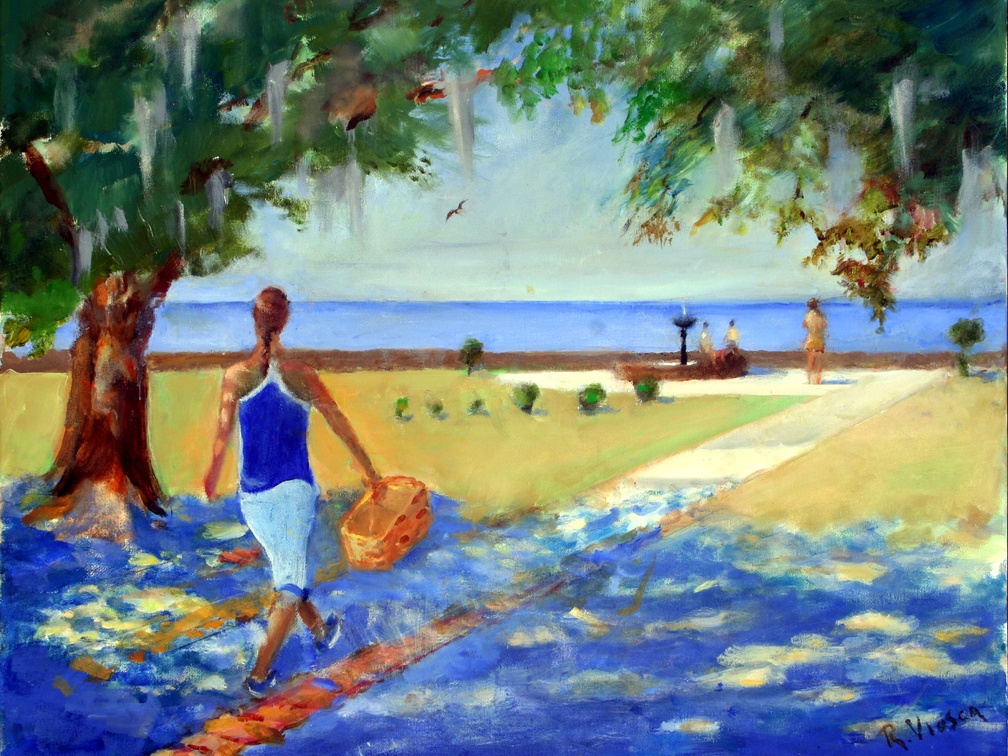 Lakeside Luncheon (6442 visits) A plein air painting along the Mandeville lakefront, it is intended to capture the feel of a warm su... Lakeside Luncheon