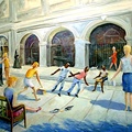 Pickin' Up Crumbs (SOLD) (3853 visits) Children tap dancing for money in front of the Cabildo. Pickin' Up Crumbs (SOLD)