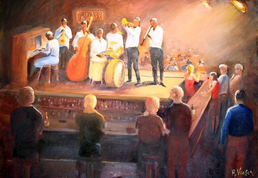 Jazz on Bourbon Street (SOLD) (24577 ទស្សនា) My memories of the old Paddock Club in the late 40's and 50's when Dixieland ruled, before rock and ... Jazz on Bourbon Street (SOLD)