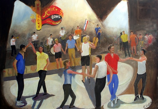 Rock-N-Bowl (29754 ទស្សនា) Dancers swing dancing at the Rock-n-Bowl, a popular New Orleans venue. Rock-N-Bowl