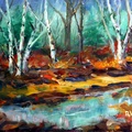Northwoods Pond (4694 visitas) An autums scene painted from a sketch I made killing time waiting for a plane at the Duluth airport. Northwoods Pond