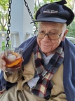 Dad with his Old Fashioned -- Bob out on the front porch in late autumn in Minnesota having his daily Old Fashioned.