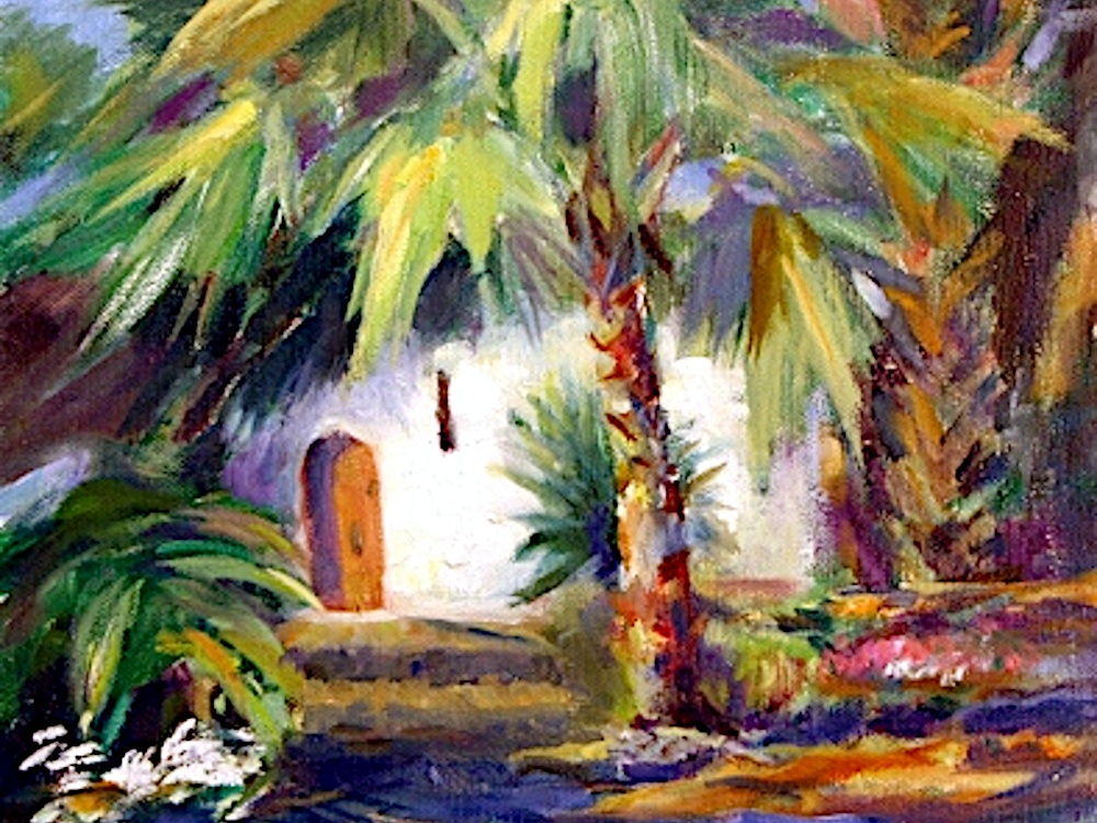 Norton Sculpture Garden Florida (просмотров: 3831) Plein aire painted with group from Armory Art Center. Norton Sculpture Garden Florida