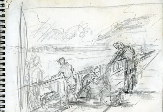 Sketch Book 02 008 (2703 visits) Sketch for "Crabbing on a Pier".
Related Art Sketch Book 02 008