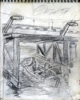 Sketch Book 02 022 -- Sketch for "Fishing under the Trestle".
<a href=https://www.artbyviosca.com/piwigo/index/tags/435-fishing_under_the_trestle"><u>Related Art</u></a>