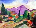 Cezanne's Provence -- Cezanne's Provence was painted plein aire and intentionally in the style of Cezanne (sort of).