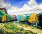 Rockies Road -- Plein aire painting near Cuchara, Colorado.