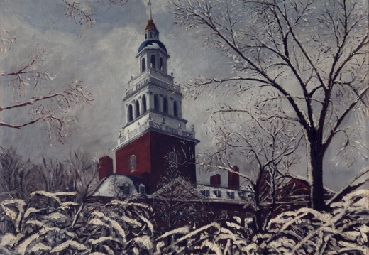Lowell House Harvard (SOLD) (2447 visits) This painting hung for many years in Bob's mother's home. It would have been painted while he was a ... Lowell House Harvard (SOLD)