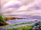 Cliffs at Spanish Point- Co. Clare -- Cliffs at Spanish Point in County Clare Ireland. Plein aire painting