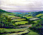 Patchwork Fields County Cork Ireland -- A view from Nad Hill in County Cork Ireland. Painted on my recent trip there.
<a href=https://www.artbyviosca.com/piwigo/index.php/tags/494-patch_work_fields><u>Related Art</u></a>