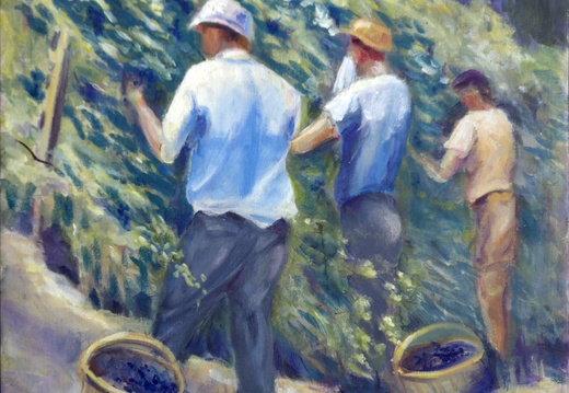 Grape Pickers (SOLD) (19161 visits) Painted plein aire on trip to Arezzo. Grape Pickers (SOLD)