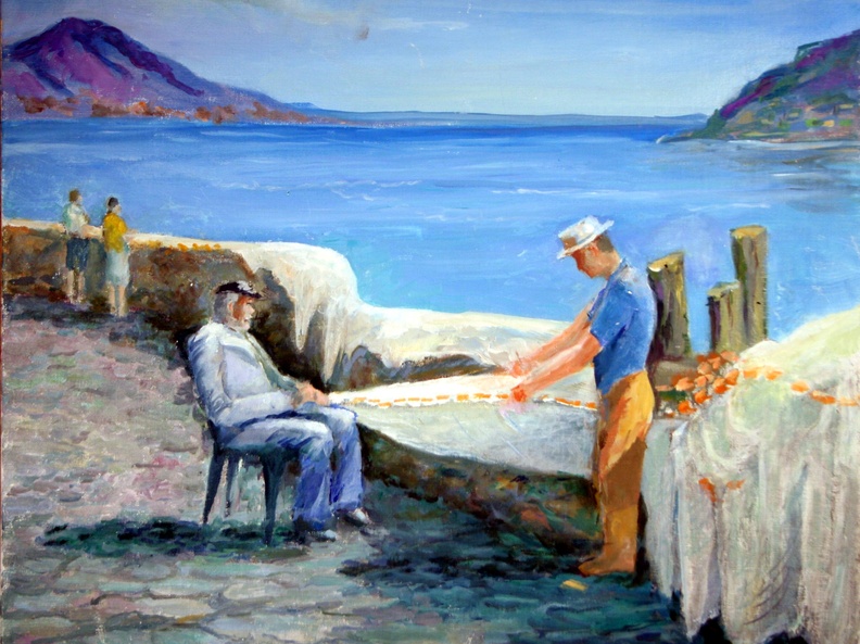 Mending Nets - Bay of Naples