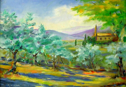Church at Arezzo (10476 visits) View of St. Francis Church from the San Sebastiano olive grove and winery Church at Arezzo