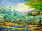 Church at Arezzo -- View of St. Francis Church from the San Sebastiano olive grove and winery