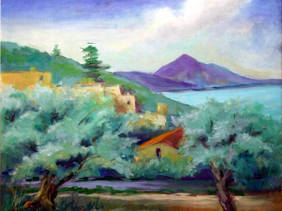 Sorrento Shoreline (7836 visits) Sorrento Shoreline along the Bay of Naples, Plein aire seascape. Sorrento Shoreline