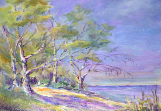Beach in Florida (9701 بازدید) From memory of a beach we often visited on the Florida East coast. Beach in Florida