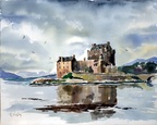 Castle in Scotland -- One of the many places we traveled when we owned a travel agency. Done from a sketch and photos I took.