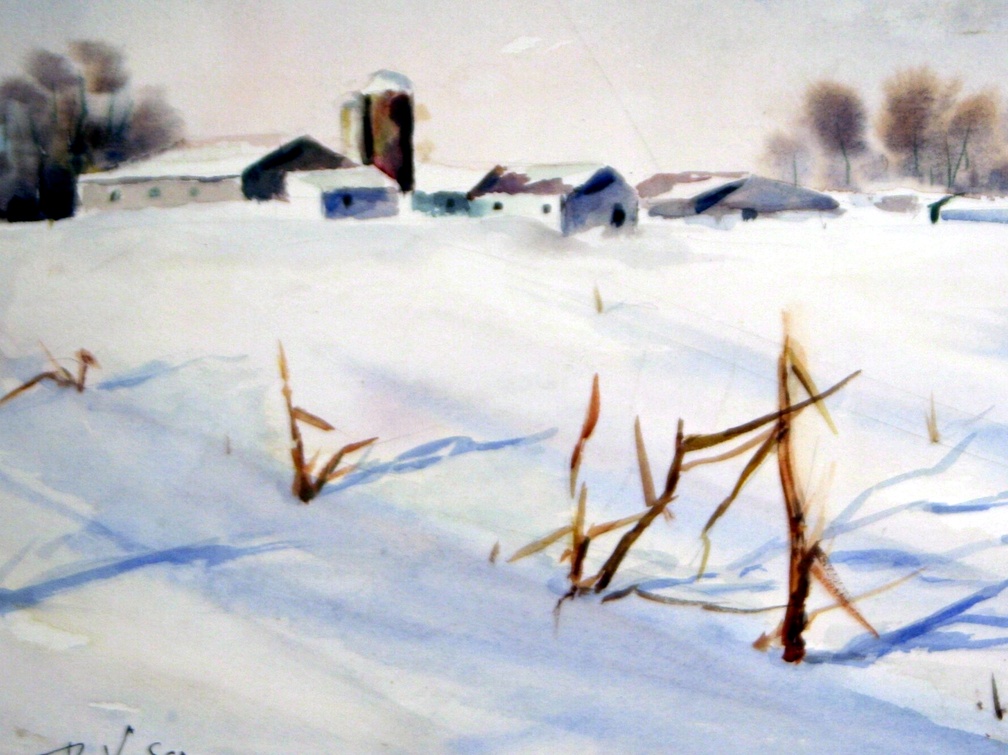 Minnesota Farm in Winter (4787 visits) Farm in the Winter. A typical scene in Minnesota in the winter Minnesota Farm in Winter