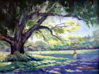 Old Oak at Lacombe -- Old Oak at Lacombe.  Plein aire painting.