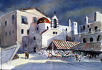 Mykonos Market and Church -- Market and Church, Greece